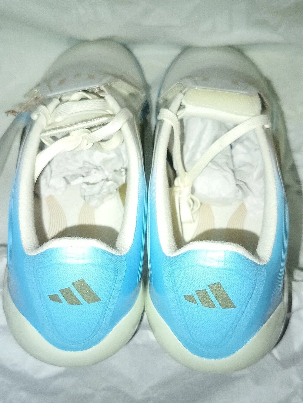 Adidas Messi F50 Pro FG Soccer Cleats Men’s White with Light Blue Trim